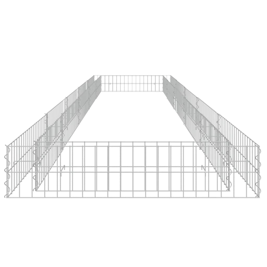 Gabbione Letto Rialzato in Acciaio Zincato 500x100x20 cm