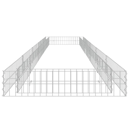 Gabbione Letto Rialzato in Acciaio Zincato 500x100x20 cm