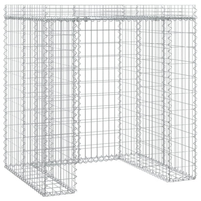 Parete Gabbioni Bidone Spazzatura 110x91x120 cm Ferro Zincato