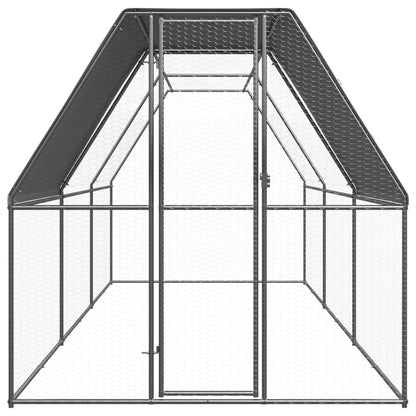 Pollaio da Esterno 2x6x2 m in Acciaio Zincato