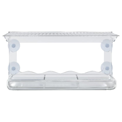 Mangiatoie per Uccelli da Finestra 2 pz in Acrilico 30x12x15 cm