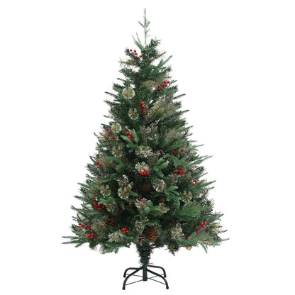 Albero di Natale con Pigne Verde 120 cm in PVC e PE