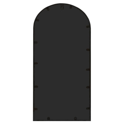 Specchio da Giardino Nero 70x30 cm in Ferro per Uso Esterno