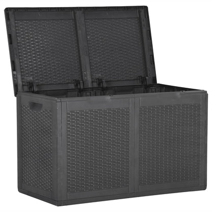 Baule da Giardino 180 L Nero in Rattan PP
