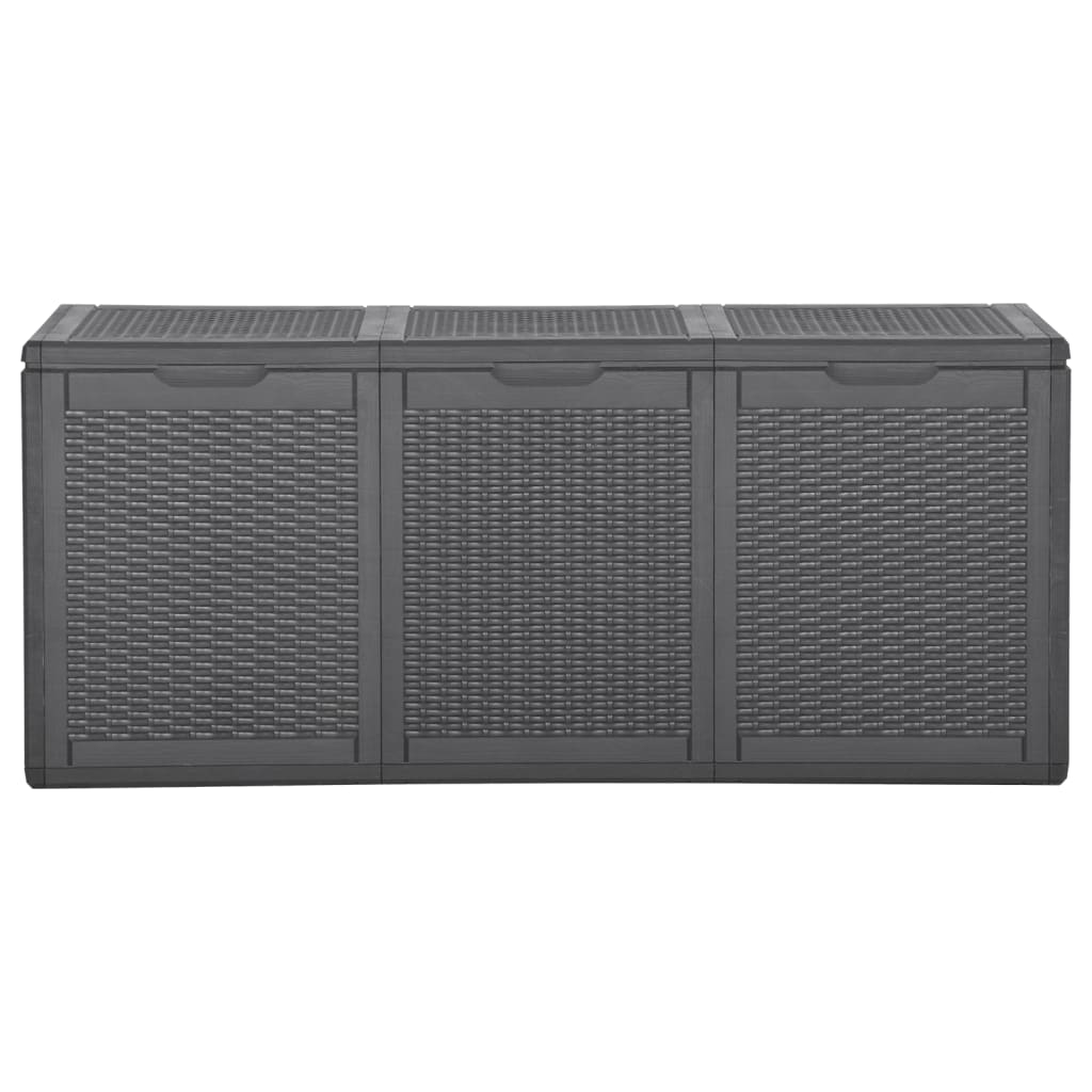Baule da Giardino 270 L Nero in Rattan PP