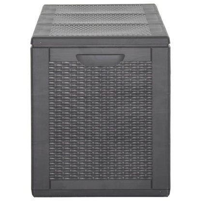 Baule da Giardino 270 L Nero in Rattan PP