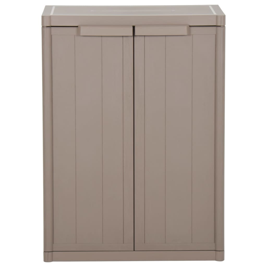 Armadio da Giardino Marrone 65x45x88 cm in PP Aspetto Legno