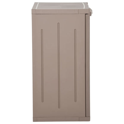 Armadio da Giardino Marrone 65x45x88 cm in PP Aspetto Legno