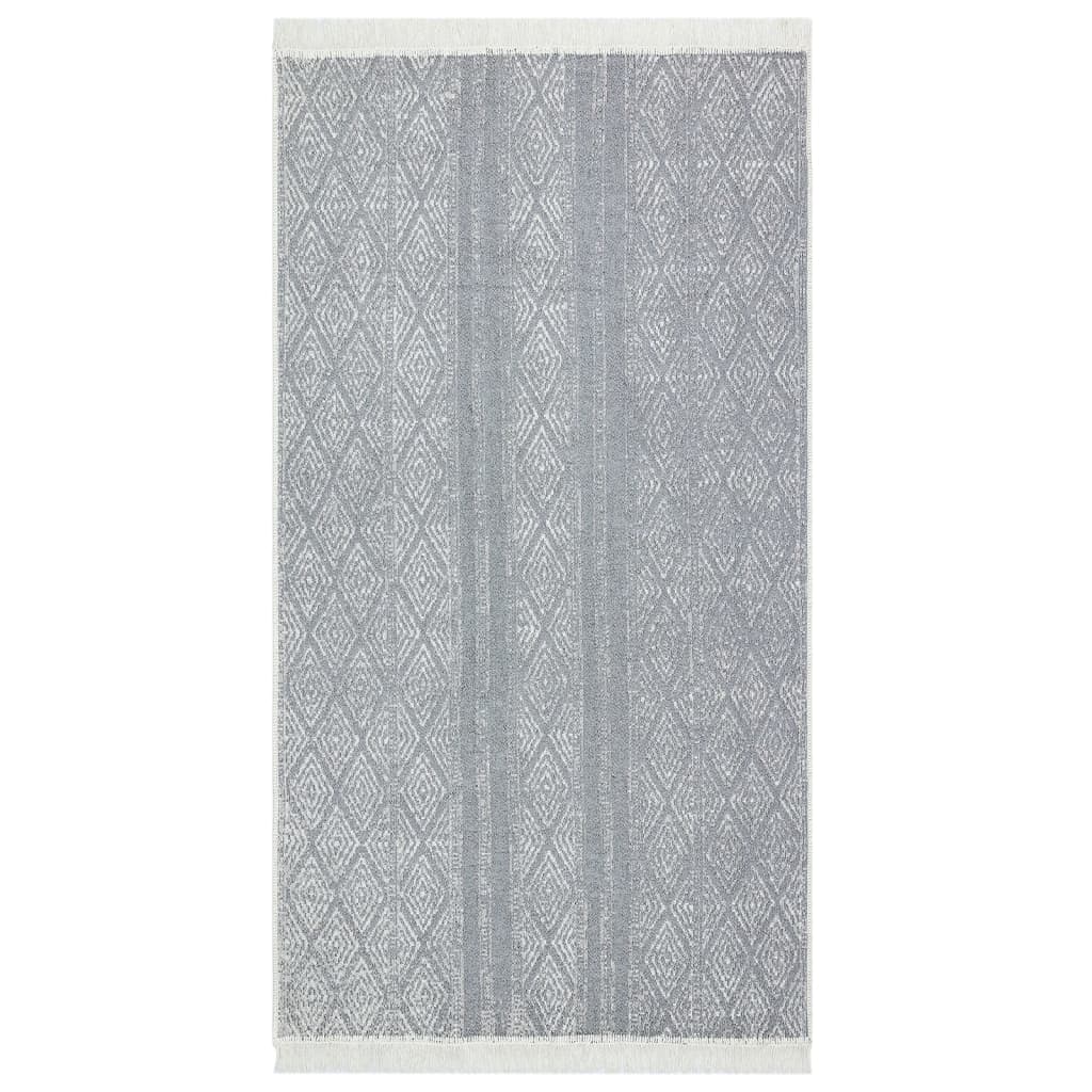 Tappeto Grigio Chiaro 120x180 cm in Cotone