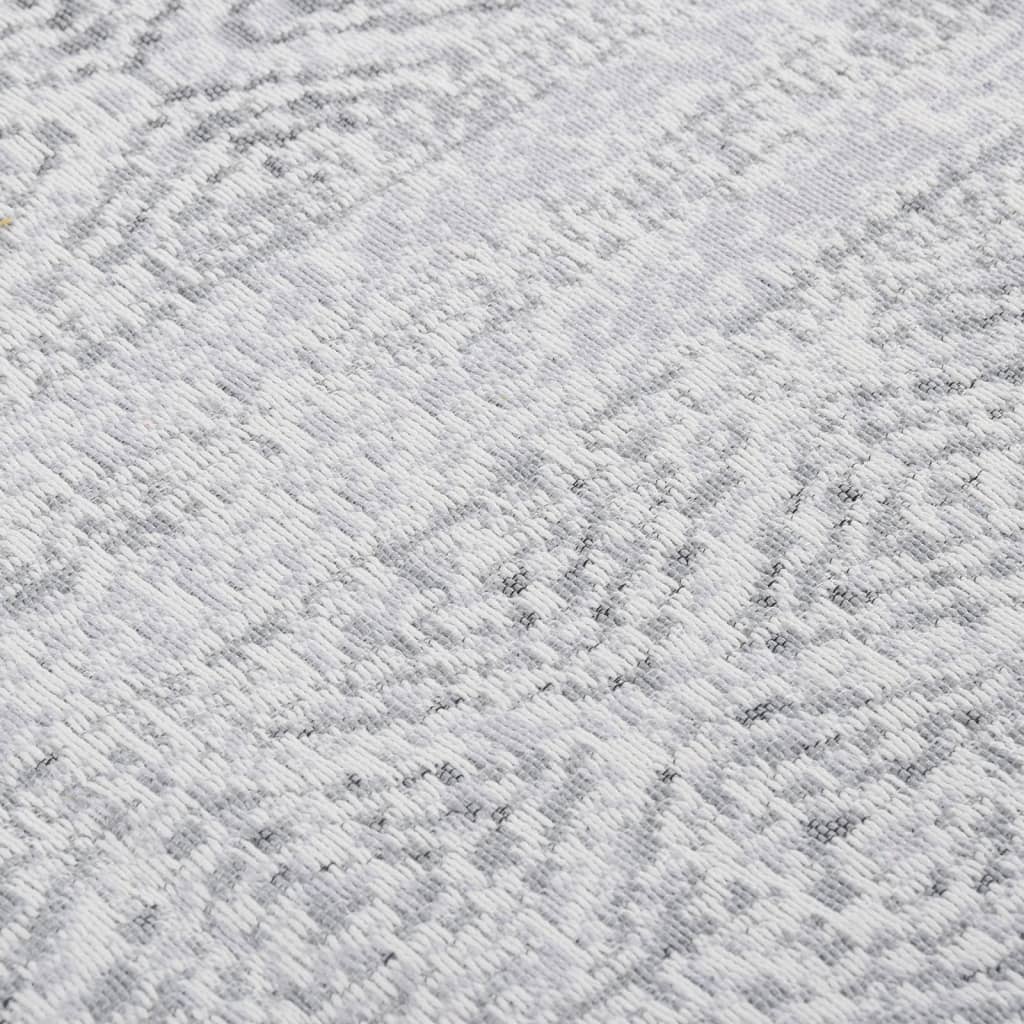 Tappeto Grigio Chiaro 120x180 cm in Cotone