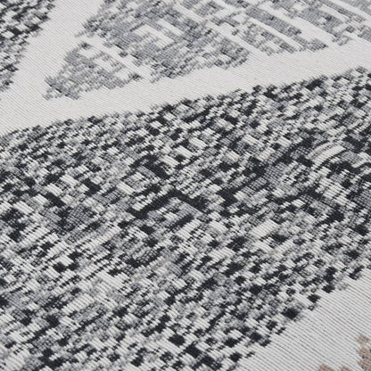 Tappeto Nero e Grigio 120x180 cm in Cotone