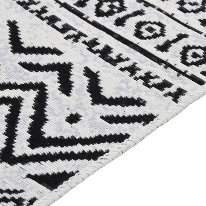 Tappeto Nero e Bianco 120x180 cm in Cotone