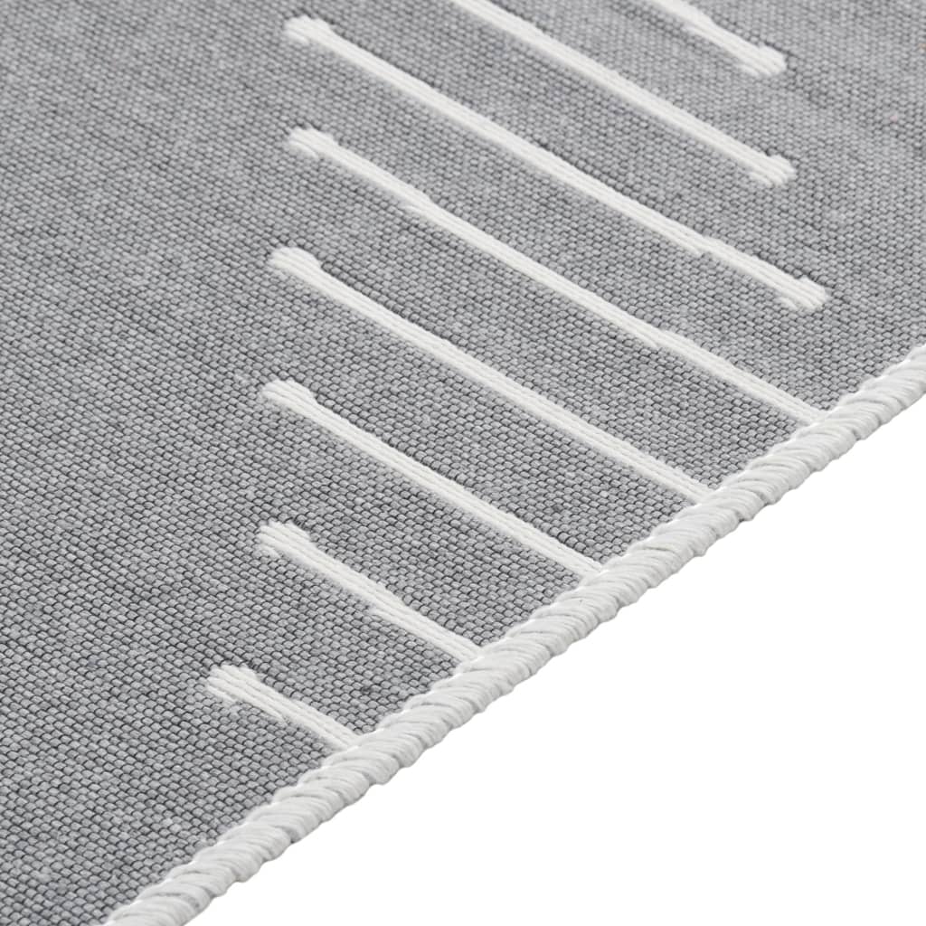 Tappeto Grigio Scuro 160x230 cm in Cotone