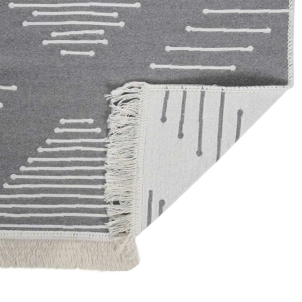 Tappeto Grigio Scuro 160x230 cm in Cotone