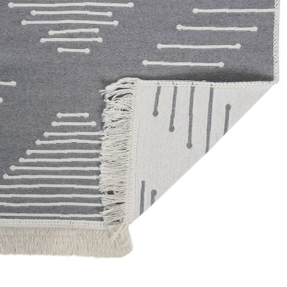 Tappeto Grigio Scuro 160x230 cm in Cotone