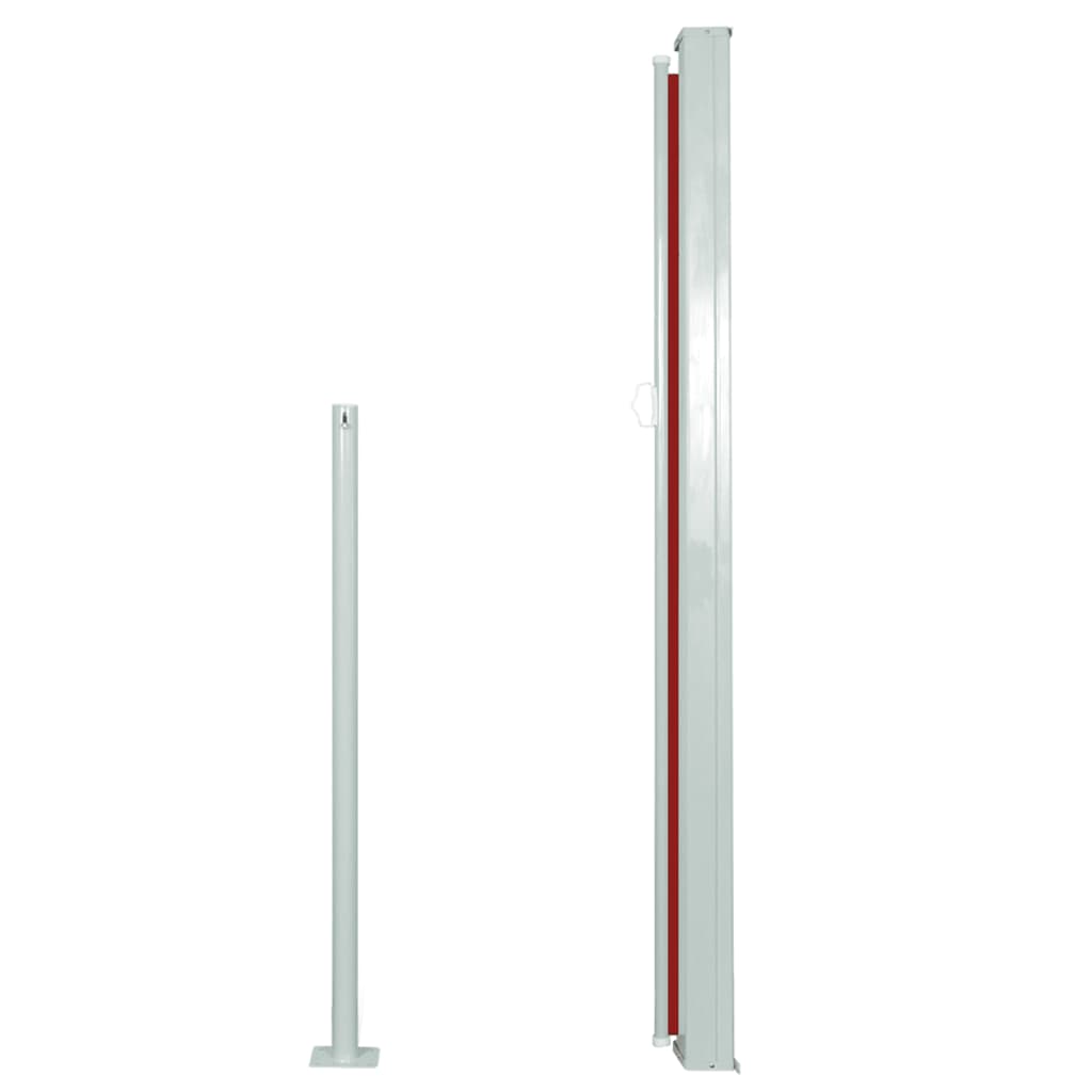 Tenda Laterale Retrattile per Patio 140x300 cm Rossa