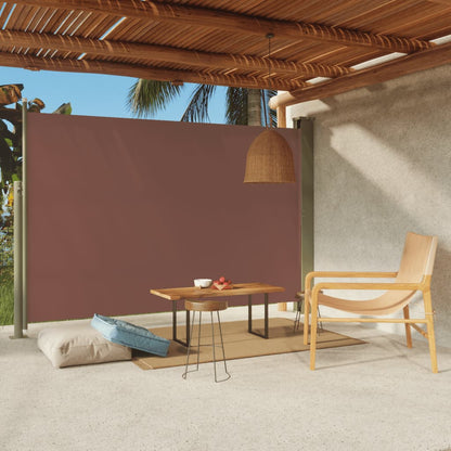 Tenda Laterale Retrattile per Patio 200x300 cm Marrone