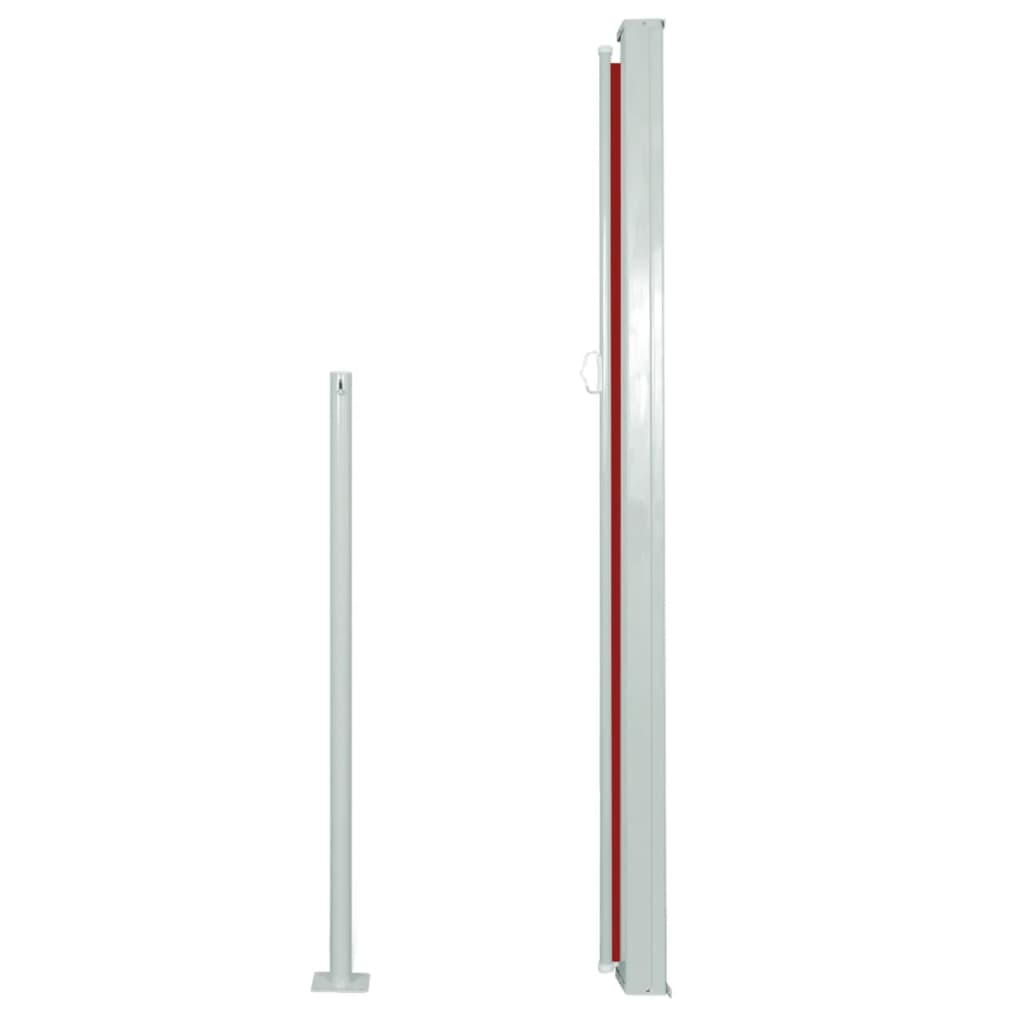 Tenda Laterale Retrattile per Patio 160x500 cm Rossa