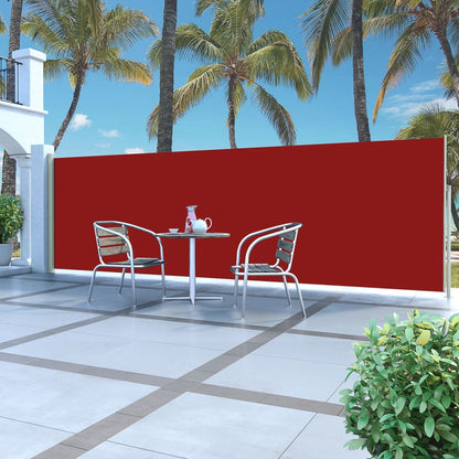 Tenda Laterale Retrattile per Patio 160x500 cm Rossa