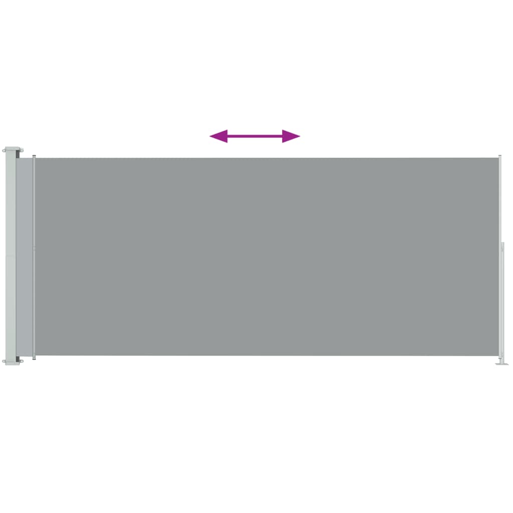 Tenda Laterale Retrattile per Patio 180x500 cm Grigia