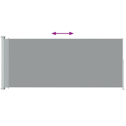 Tenda Laterale Retrattile per Patio 180x500 cm Grigia