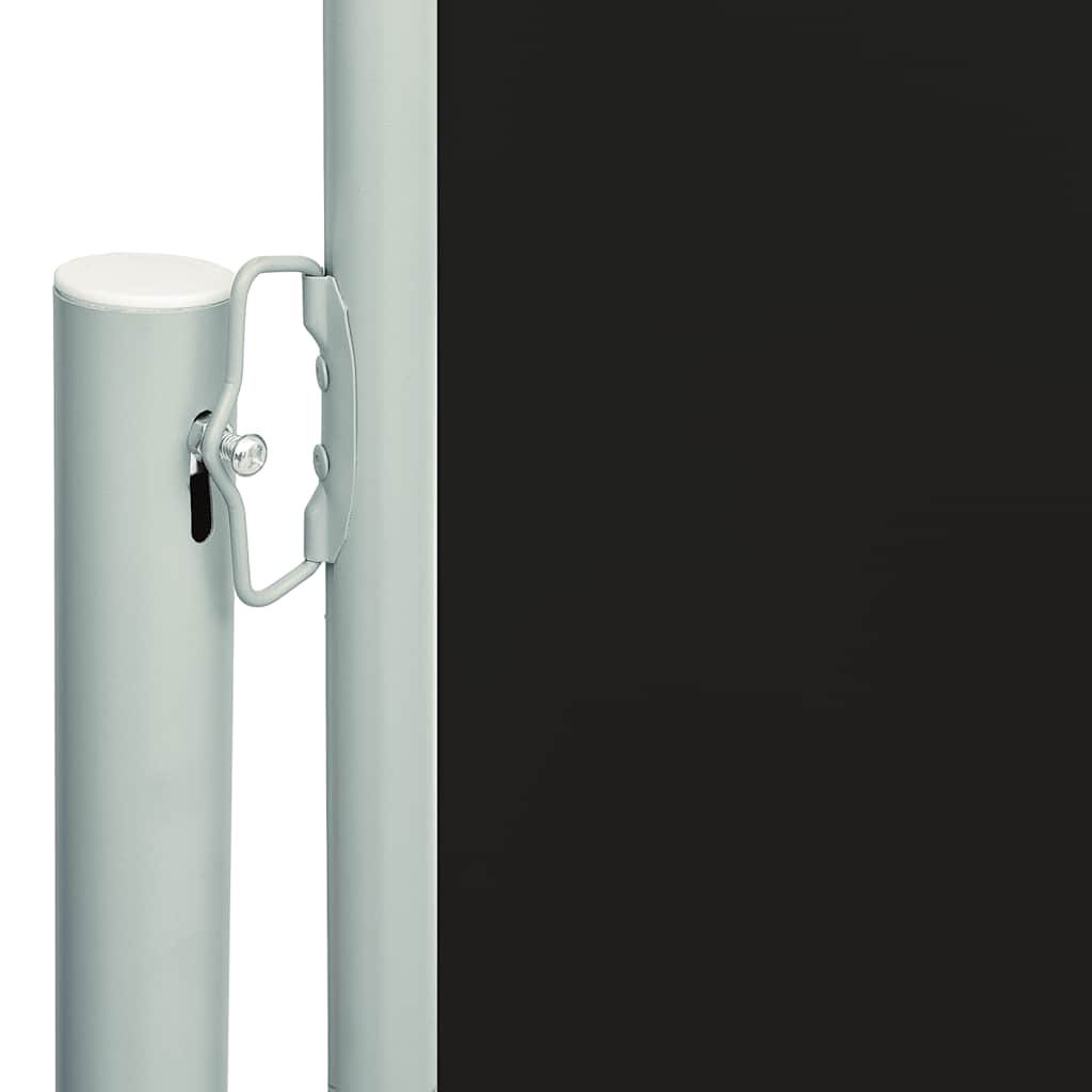Tenda da Sole Laterale Retrattile per Patio 180x600 cm Nera