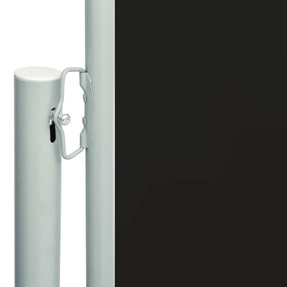 Tenda da Sole Laterale Retrattile per Patio 180x600 cm Nera