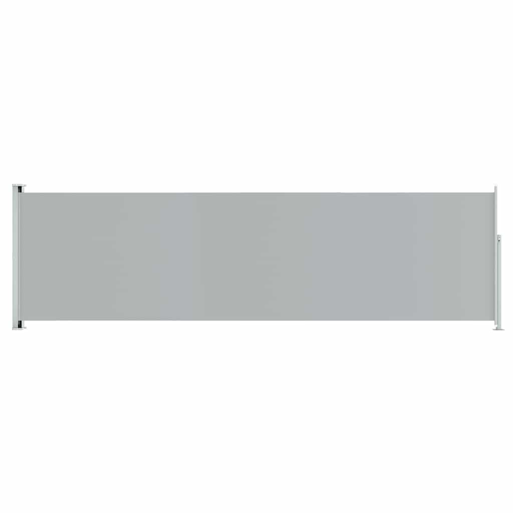 Tenda da Sole Laterale Retrattile per Patio 180x600 cm Grigia