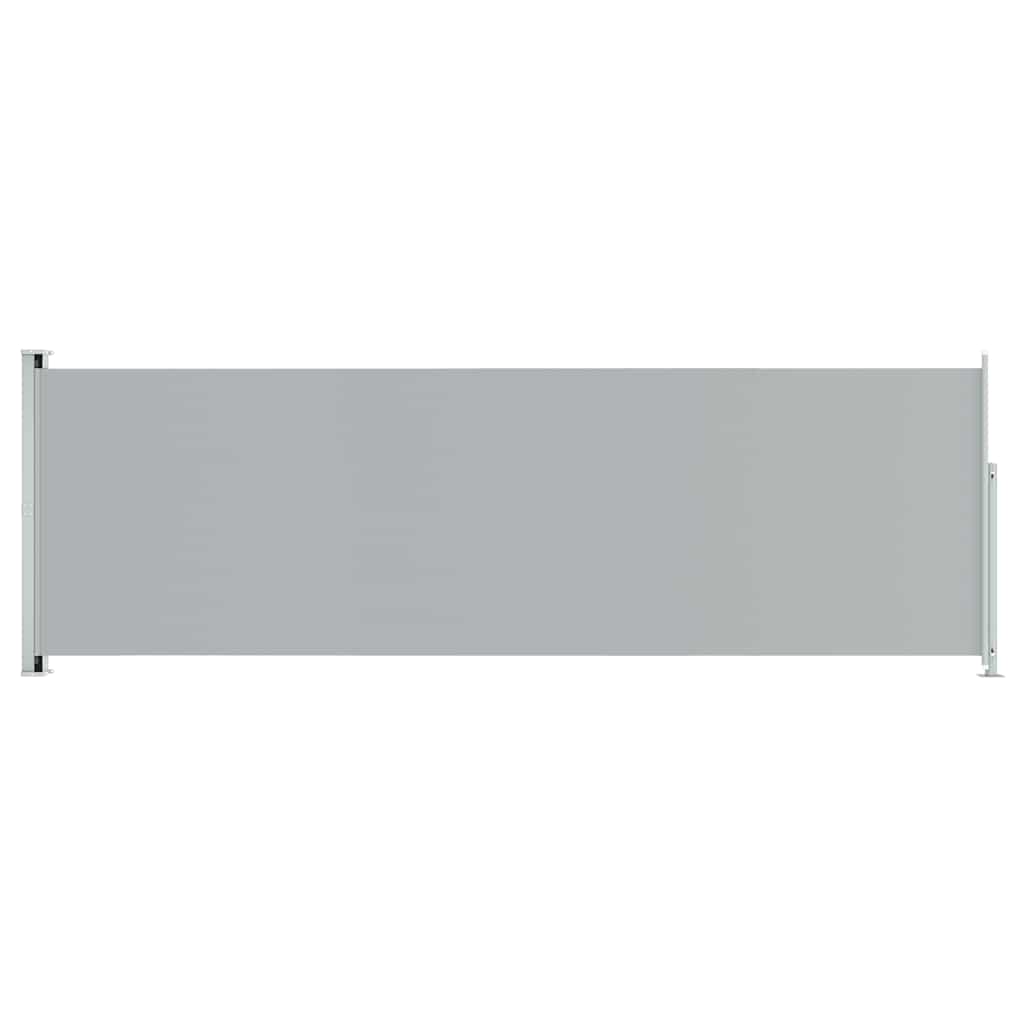 Tenda da Sole Laterale Retrattile per Patio 200x600 cm Grigia
