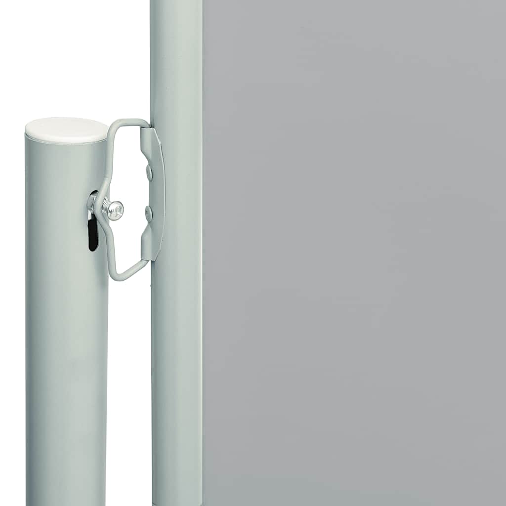 Tenda da Sole Laterale Retrattile per Patio 200x600 cm Grigia
