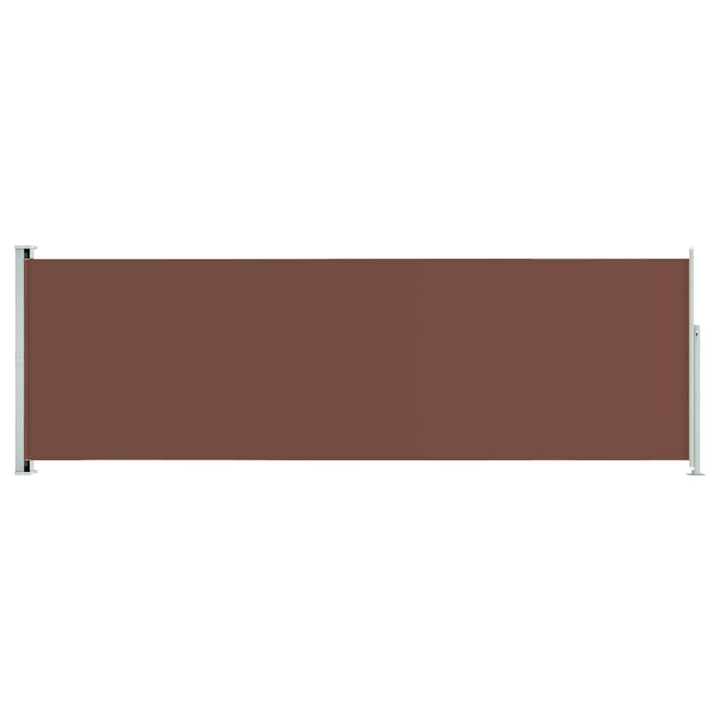 Tenda da Sole Laterale Retrattile per Patio 200x600 cm Marrone