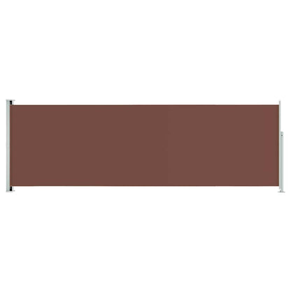 Tenda da Sole Laterale Retrattile per Patio 200x600 cm Marrone