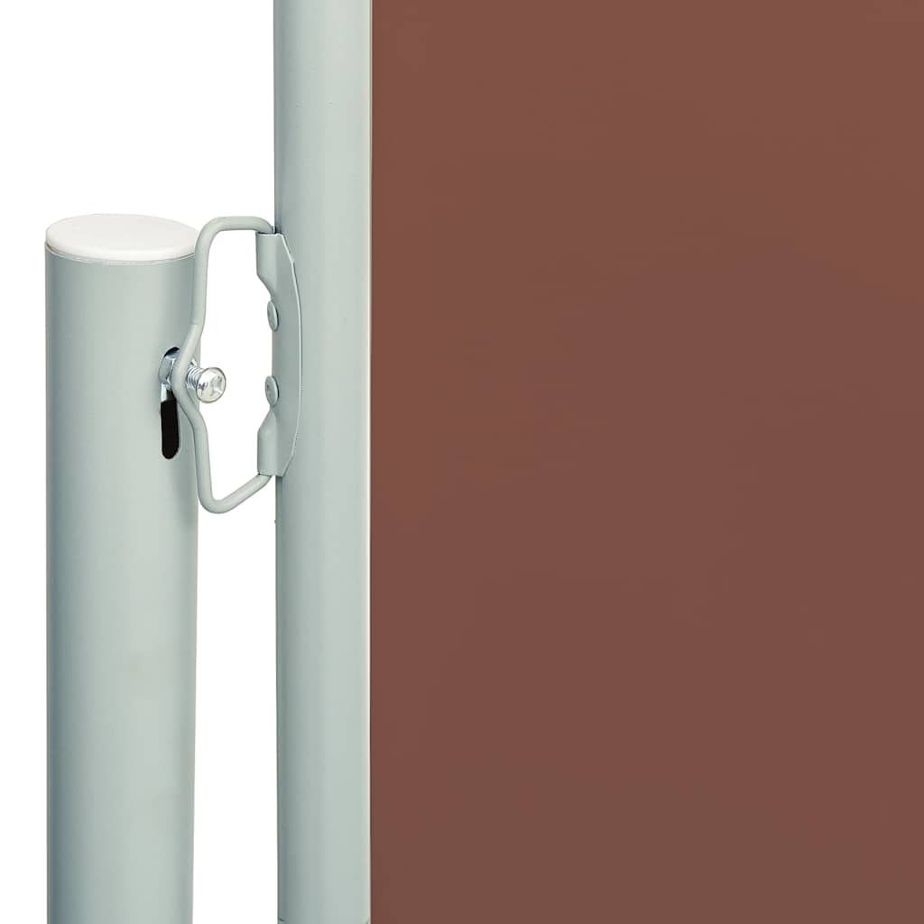 Tenda da Sole Laterale Retrattile per Patio 200x600 cm Marrone