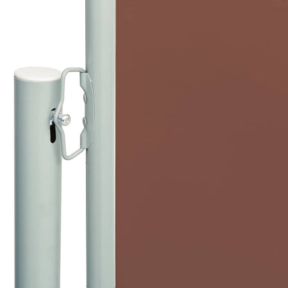 Tenda da Sole Laterale Retrattile per Patio 200x600 cm Marrone