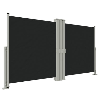 Tenda da Sole Laterale Retrattile Nera 140x1200 cm