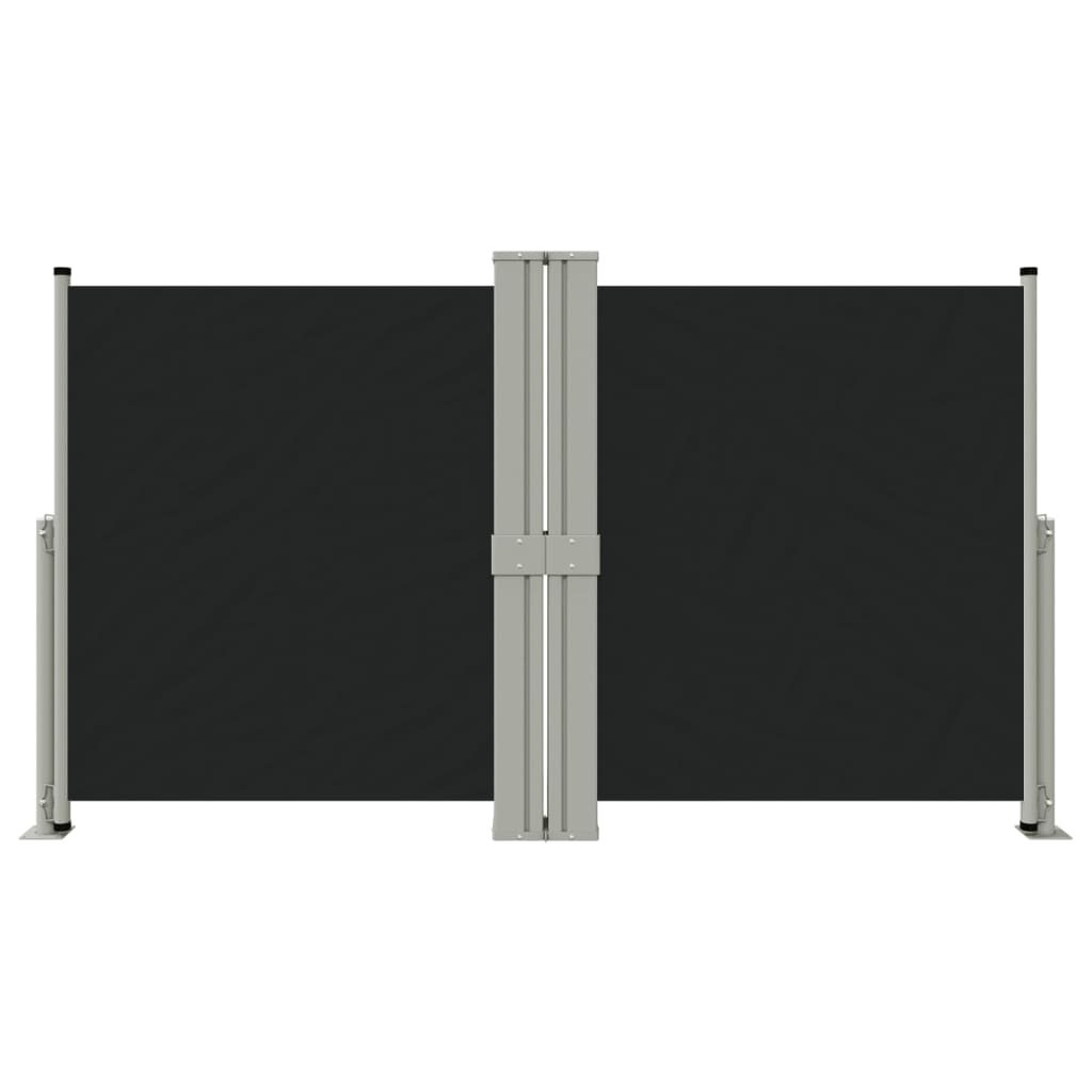 Tenda da Sole Laterale Retrattile Nera 140x1200 cm
