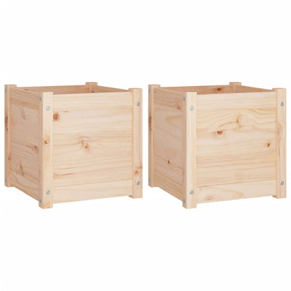 Fioriere da Giardino 2 pz 40x40x40 cm Legno Massello di Pino
