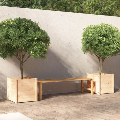 Fioriere da Giardino 2 pz 50x50x50 cm in Legno Massello di Pino