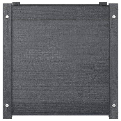 Fioriera da Giardino Grigia 50x50x50 cm Legno Massello di Pino