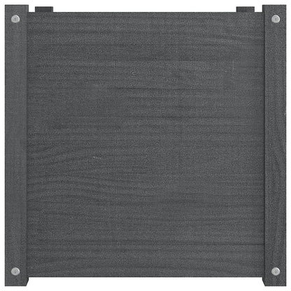 Fioriera da Giardino Grigia 50x50x50 cm Legno Massello di Pino