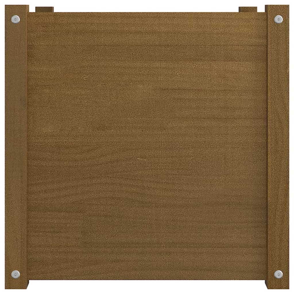 Fioriera Giardino Marrone Ambra 50x50x50 cm Legno Massello Pino