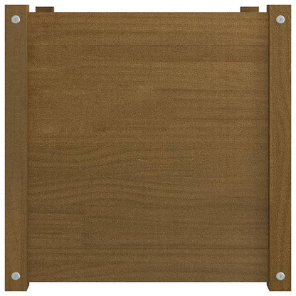 Fioriera Giardino Marrone Ambra 50x50x50 cm Legno Massello Pino