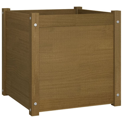 Fioriere 2 pz Ambra 50x50x50 cm in Legno Massello di Pino