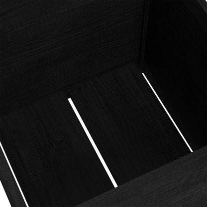 Fioriera da Giardino Nera 60x60x60 cm in Legno Massello di Pino