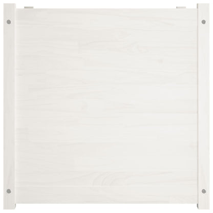 Fioriera da Giardino Bianca 70x70x70 cm Legno Massello di Pino