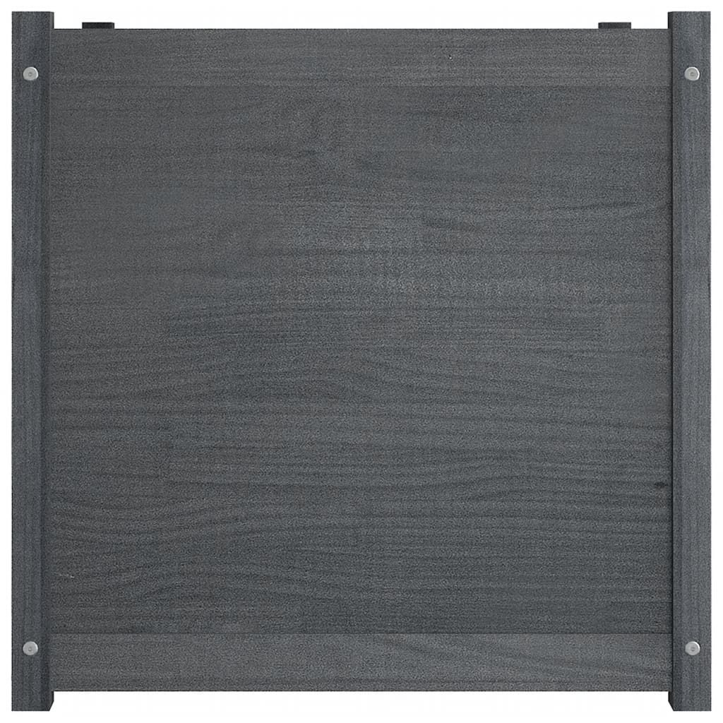 Fioriera da Giardino Grigia 70x70x70 cm Legno Massello di Pino