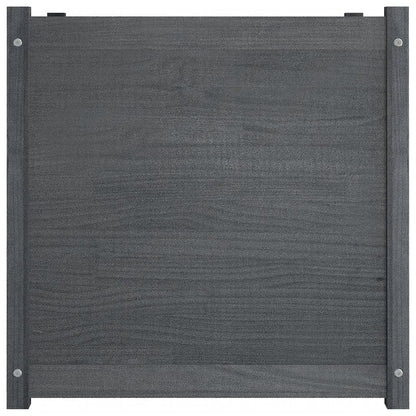 Fioriera da Giardino Grigia 70x70x70 cm Legno Massello di Pino