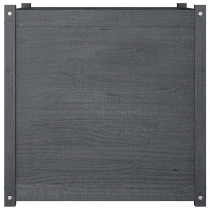 Fioriera da Giardino Grigia 70x70x70 cm Legno Massello di Pino