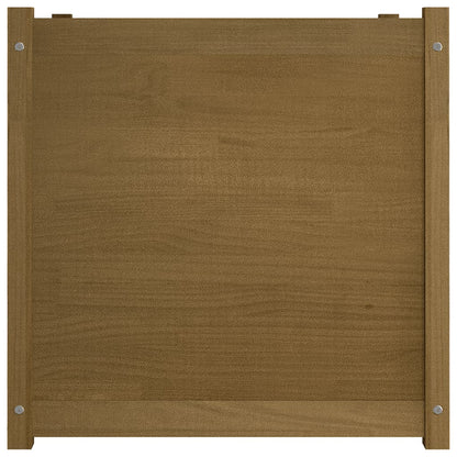 Fioriera Giardino Marrone Ambra 70x70x70 cm Legno Massello Pino