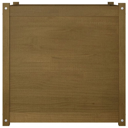 Fioriera Giardino Marrone Ambra 70x70x70 cm Legno Massello Pino